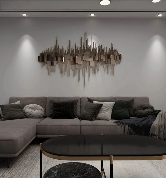 Modern Luxury Metal Wall Decor | Three-Dimensional Geometric Dimensional Wall Art