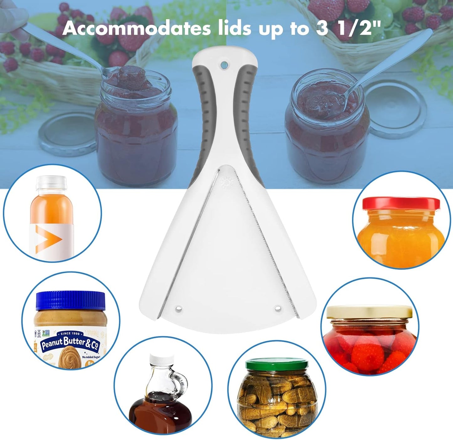 Jar Opener|Effortless Jar Opener for Weak Hands & Seniors With Arthritis Jar Lid Opener for Arthritic Hands- Opens Any Size Jar Gift for Seniors & Weak Hands