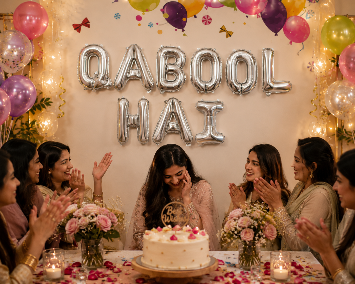 Premium Quality Foil Balloons | Qabool Hai, Dholki & Umrah Mubarak | Party Decorations