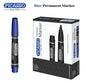 Picasso High Quality Permanent Marker 12 Pcs in Cardboard Box - Available in 4 Ink Colours Blue, Black Red and Green - PuriLite