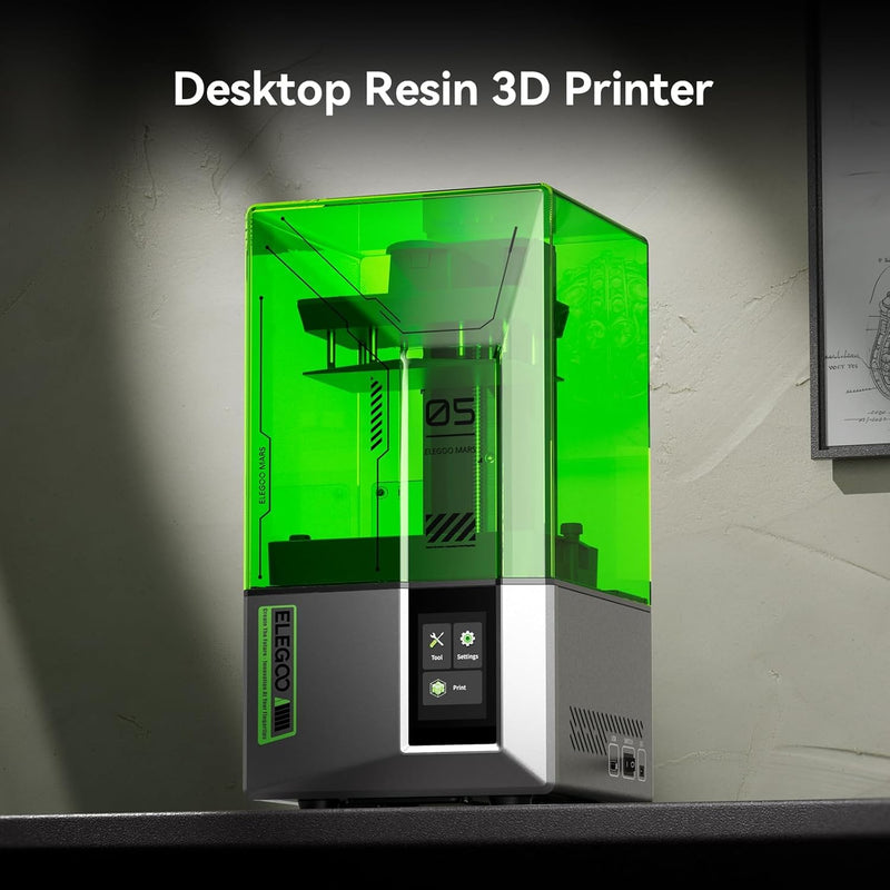 ELEGOO Mars 5 Resin 3D Printer with 4K Mono LCD,Automatic Leveling, Desktop 3D Printer with Printing Size of 5.65 * 3.53 * 5.91 inches