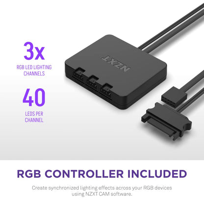 F120RGB Duo - 120mm Dual-Sided RGB Fan - Triple Pack (Black) w/RGB Controller