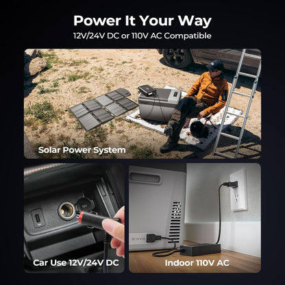BougeRV 12V Portable Refrigerator 30 Quart Car Compressor Freezer Fridge,12/24V DC 110~240 Volt AC,-7℉~50℉ for Truck Van RV Jeep Camper SUV Boat,Travel Camping Road Trips Tailgating