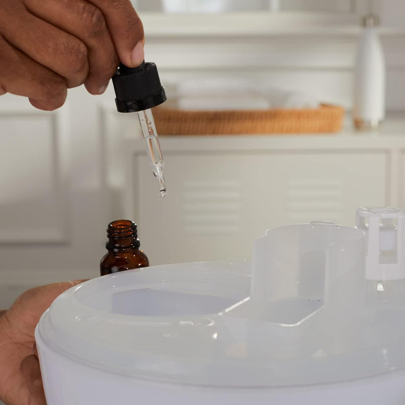 Vicks VUL500C 3-in-1 SleepyTime Ultrasonic Humidifier Diffuser Night-Light, Small Humidifier for Baby, Bedroom, Office Desk, with Variable Output Control, Scent Pad Slots, Auto Shut-Off, 2.3L/0.6Gal
