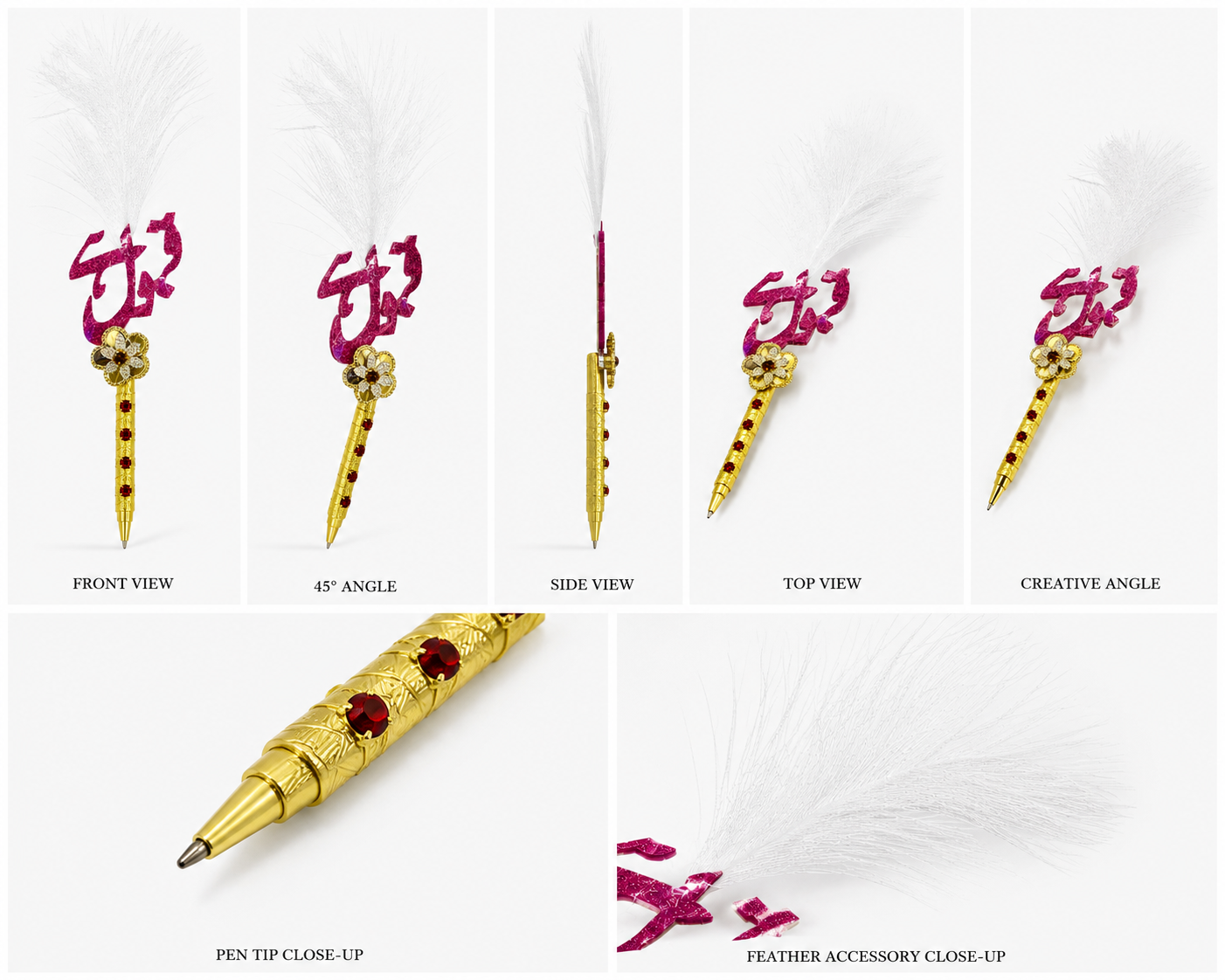Elegant Nikah Feather Pen – Wedding Signing Pen, Islamic Wedding Accessory, Bridal Gift, Groom Gift & Keepsake