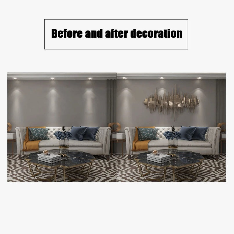 Modern Luxury Metal Wall Decor | Three-Dimensional Geometric Dimensional Wall Art