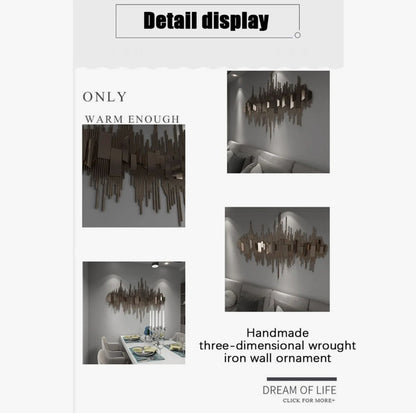 Modern Luxury Metal Wall Decor | Three-Dimensional Geometric Dimensional Wall Art