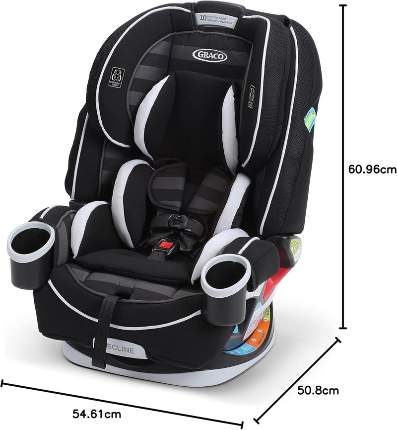 Graco 4Ever All-in-One Convertible Car Seat, 4-in-1 Baby to Big Kid Car Seat from 1.8-54 kg (4-120 lb), ProtectPlus Engineered, Rockweave