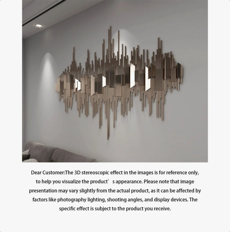 Modern Luxury Metal Wall Decor | Three-Dimensional Geometric Dimensional Wall Art