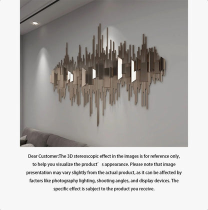 Modern Luxury Metal Wall Decor | Three-Dimensional Geometric Dimensional Wall Art