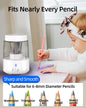 Zmol Electric Pencil Sharpener，Rechargeable Pencil Sharpeners for Kids, Auto Stop, Super Sharp & Fast, Pencil Sharpeners Electric Plug in for 6-8mm No.2/Colored Pencils/Office/Home (White)