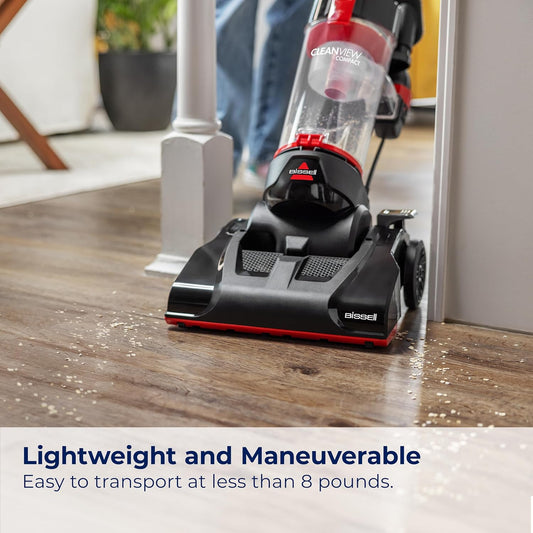 Bissell CleanView Compact Upright Vacuum, Fits in Dorm Rooms & Apartments, Lightweight with Powerful Suction and Removable Extension Wand, 3508 - PuriLite