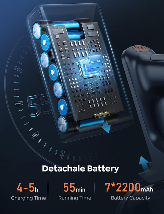 Cordless Vacuum Cleaner, 450W 38Kpa Max 55 Mins Vacuum Cleaners for Home with Detachable Battery, Stick Vacuums with Touch Display, Handheld Vacuums for Hardwood Floor Carpet Pet Hair