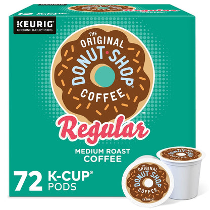 The Original Donut Shop Regular Keurig Single-Serve K-Cup Pods, Medium Roast Coffee, 72 Count