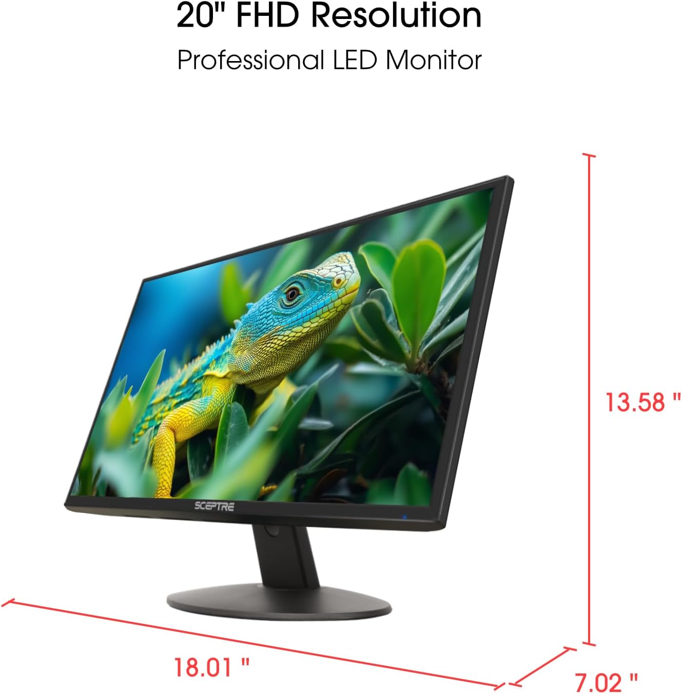 Sceptre New 20-inch Professional Monitor 1600 x 900 HDMI x2 Build-in Speakers 2025