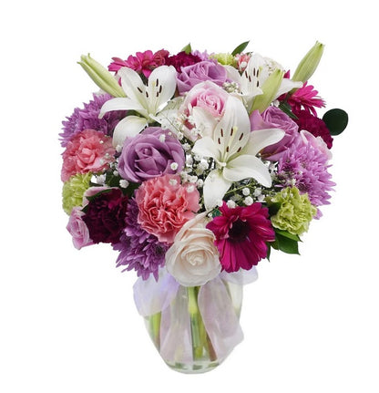 Passionate Blooms Bouquet with Vase - PuriLite