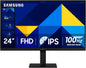 SAMSUNG 24" (S30GD) Essential Monitor with IPS Panel and Tilt Only Stand, 100Hz Refresh Rate, Ergonomic Design, Advanced Eye Care, Game Mode, LS24D304GANXZA