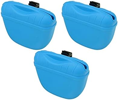 SagaSave Dog Treat Pouch for Training Silicone, Magnetic Closure Opening Portable Dog Treat Bag for Dog Training 3PCS Green