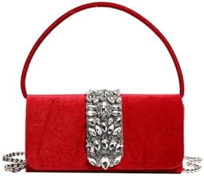 CORIOS Evening Bag for Women Rhinestone Clutch Bag Sparkly Crystal Handbag Bridal Wedding Purse Glitter Shoulder Bag