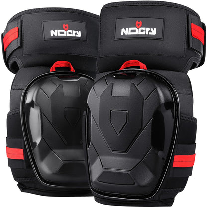 NoCry Professional Work Knee Pads for Men Construction with Ankle Support and Heavy Duty Anti-Slip Cap - Foam Cushion and Extra Thick Gel Knee Pads for Women and Men - Reinforced Thigh & Shin Straps