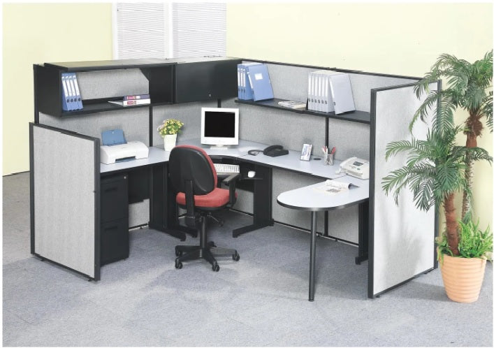 Interion® Office Partition Panel, 60-1/4"W x 60"H, Gray - PuriLite