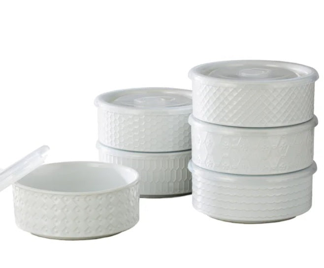 Signature Housewares Storage Bowls with Vented Lids, 6-pack