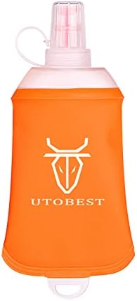 UTOBEST Soft Flask Running Water Bottle Collapsible Water Bottle for Trail Running Hydration Pack Hiking Cycling Climbing 150ML/250ML/350ML/450ML/500ML/550ML