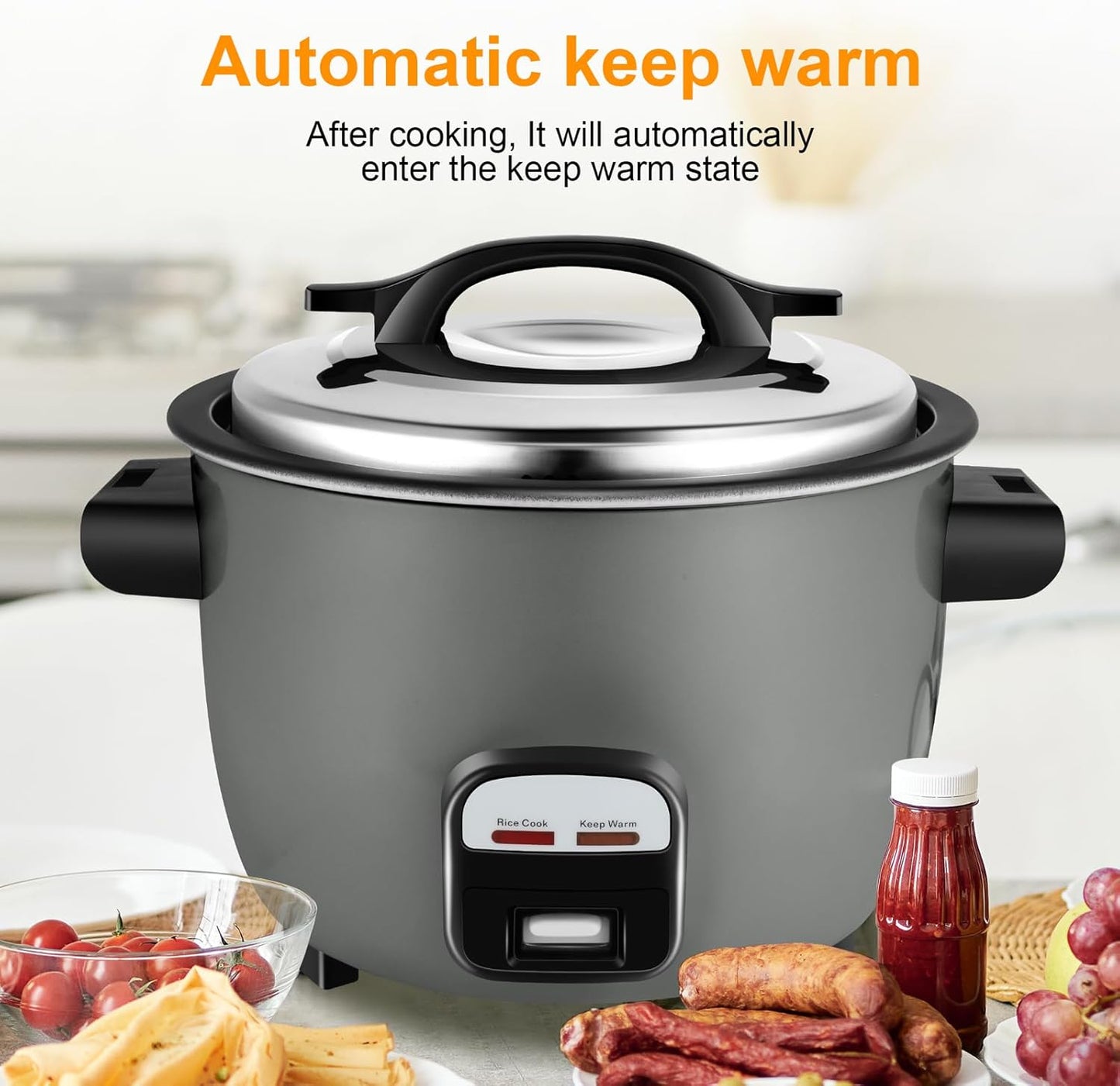 Wutfly 40 Cups (cooked) Commercial Rice Cooker/Warmer
