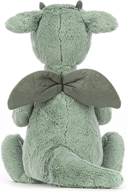 Jellycat Bashful Dragon Stuffed Animal, Medium 12 inches - Mythical Plush Toy - Classic Children's Gift