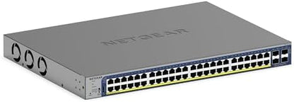 NETGEAR 26-Port PoE Gigabit Ethernet Smart Switch (GS724TP) - Managed, 24 x 1G, 24 x PoE+ @ 190W, 2 x 1G SFP, Optional Insight Cloud Management, Desktop or Rackmount, and Limited Lifetime Protection