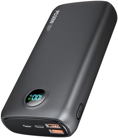 Portable Charger with Built in Cable Power Bank 40000mAh PD 30W Fast Charger Battery Pack Built-in Type-C/iOS Cable and Flashlight Compatible with iPhone Samsung Google iPad etc