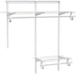 PROWORX 2-4 Ft. Expandable Closet Organizer System Kit, White Custom Metal Wire Shelving, Organization and Storage Shelves Wall Mounted with Hanging Rods