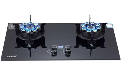 Purilite Select Built-In 2 Burner Gas Cooktop with Tempered Glass Surface, Electronic Ignition, High Power 4000W Kitchen Gas Stove, Energy-Efficient Embedded Cooking Range - PuriLite