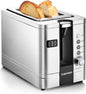 Chefman 2-Slice Digital Toaster, Pop-Up, Stainless Steel, Extra-Wide Slots For Bagels, Defrost, Reheat, Cancel Functions, Removable Crumb Tray, Stainless Steel - Digital