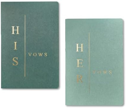 GroomBrideGifts Wedding Vow Book for His and Hers, Soft Touch, Perfectly Sized Bride and Groom Vow Books, Wedding Essentials, Wedding Registry Ideas, His and Hers Gifts