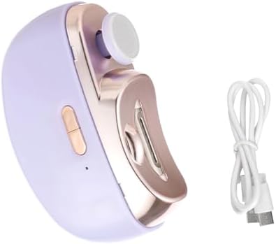 2 in 1 Electric Automatic Nail Clippers Trimmer, 2 Speeds Levels Fingernail Trimmer, Polisher Electric Nail Clipper with Light for Adults baby, White