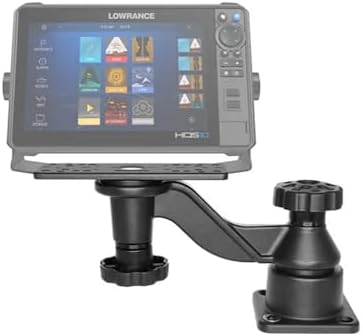 Strg Kayak Fish Finder Mount, 8.74" Long Arm Aluminum Fish Finder Swing Mount Boat Marine Electronics Mounts Compatible with Garmin Lowrance Humminbird and More Fish Finders