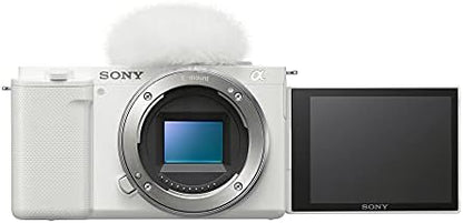 Sony Alpha ZV-E10 - APS-C Interchangeable Lens Mirrorless Vlog Camera Kit - White