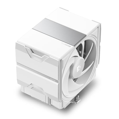 Sudokoo SK700 White AM5 CPU Cooler : 7 Heatpipes CPU Air Cooler for AM5 Exclusive - Single Tower PC Cooling with 120mm FDB PWM Quiet Fan & L-Rail Lock Mount
