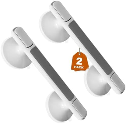 KINFAVOU Grab Bars for Bathtubs and Showers, 2 Pack Shower Handle 12.5 Inch Strong Suction Shower Bar, Grab Bars for Elderly for Wall, Shower Grab Bars for Seniors