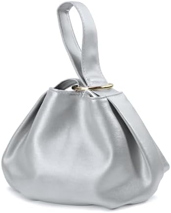 Women's Clutch Soft Vegan Leather Hobo Top Handle Bag Small Tote Purse