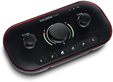 Focusrite Vocaster Two USB Audio Interface for Podcasting, Black