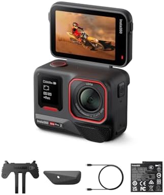 Insta360 Ace Pro 2 Standard Bundle - 8K Waterproof Action Camera Co-Engineered with Leica, 1/1.3" Sensor, Dual AI Chip, Leading Low Light, Superior Audio, Flip Screen & AI Editing for Vlogs