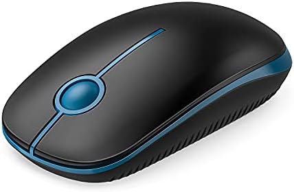 Wireless Mouse, Vssoplor 2.4G Slim Portable Computer Mice with Nano Receiver for Notebook, PC, Laptop, Computer-Black and Silver