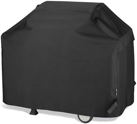 UNICOOK BBQ Cover 55 Inch, Heavy Duty Waterproof Housse BBQ, Special Fade and UV Resistant Outdoor Barbecue Grill Cover, Barbecue Accessories Compatible for Weber Char-Broil Brinkmann and More