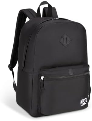 Roots Teen Lightweight Backpack — Made from Recycled Polyester with 15.6" Laptop Compartment, Rain Flap, Bottle Pocket, Reflective Accent, and Back Padding — 34L, Black