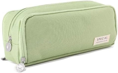 Big Capacity Pencil Case, OLIYuMi 3 Compartment Pencil Pouch Pencil Bag Storage Box Stationery Organizer Makeup Bag with Zipper Closure for Student Office College Boys and Girls (Pink)