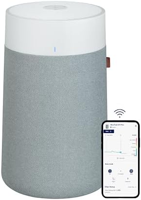 BLUEAIR Air Purifiers for Medium Rooms, Bedroom, Kitchen, Cleans 1,858 sqft in one hour, HEPASilent Smart Air Cleaner for Home, Pets, Allergies, Dust, Mold, Smoke - Blue Pure 311i Max