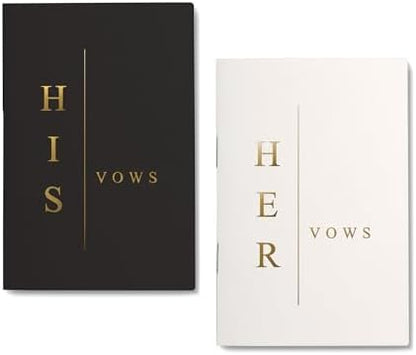 GroomBrideGifts Wedding Vow Book for His and Hers, Soft Touch, Perfectly Sized Bride and Groom Vow Books, Wedding Essentials, Wedding Registry Ideas, His and Hers Gifts