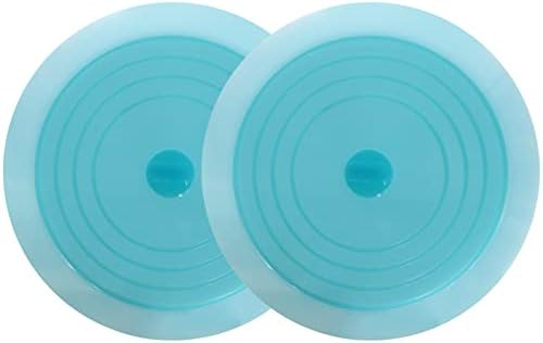 V-TOP Tub Stopper 2 Pack, 6 inches Large Silicone Drain Plug Hair Stopper Flat Suction Cover for Kitchen Bathroom Accessories and Laundry